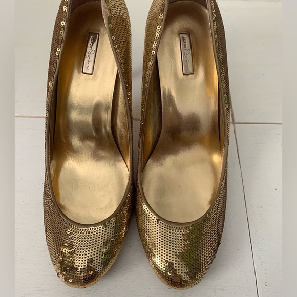 👠Report Signature Gold Sequins heel - Picture 2 of 7